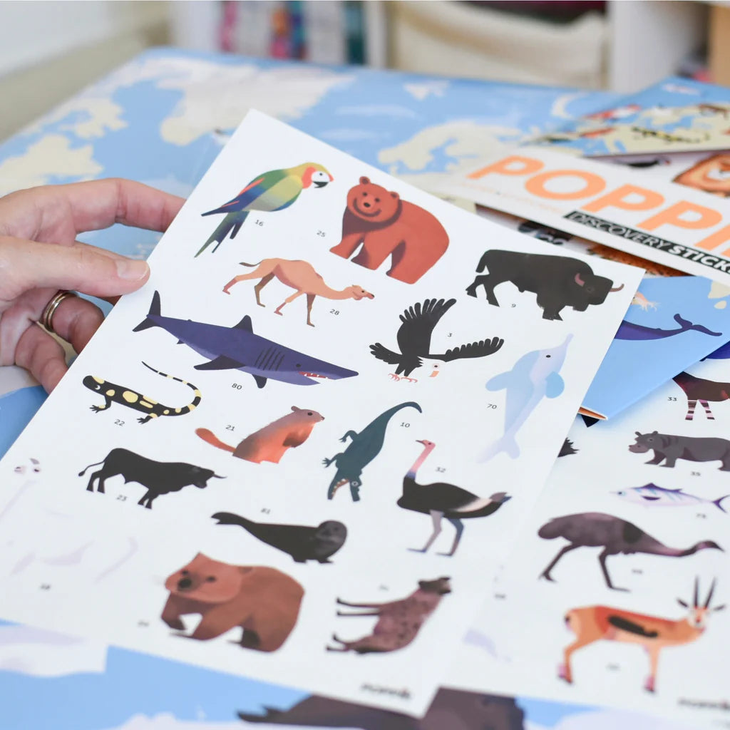 Animals of the World Discovery Sticker Poster