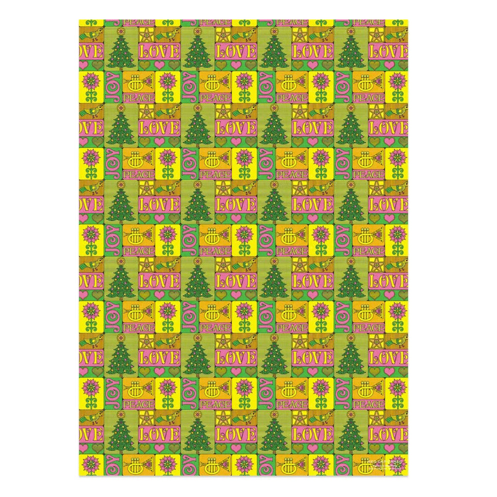 Peace, Love, Joy Holiday Wrapping Paper Sheets (Roll of 3)