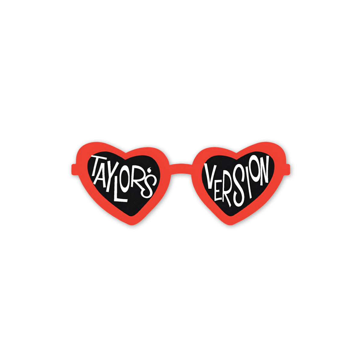 TAYLOR'S VERSION Heart Sunglasses Vinyl Sticker