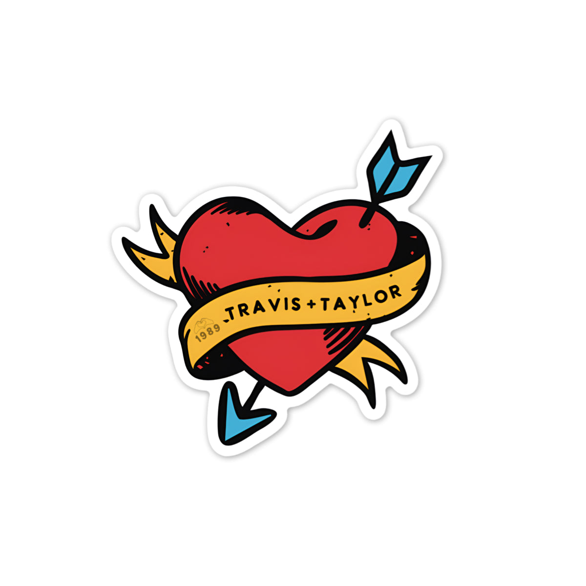 Taylor Swift + Travis Kelce Tattoo Vinyl Sticker