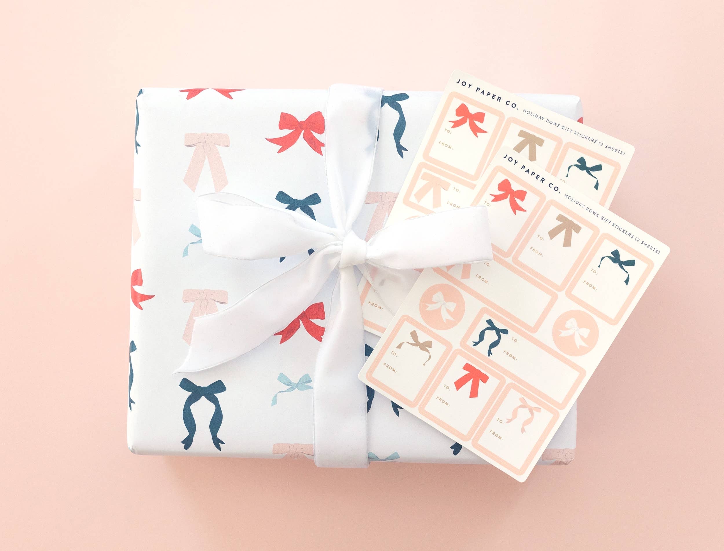 Holiday Bows Wrapping Paper Sheets (Roll of 3)