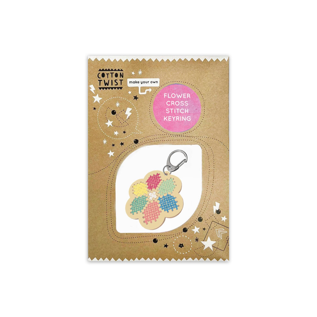 Make Your Own Flower Cross Stitch Keyring