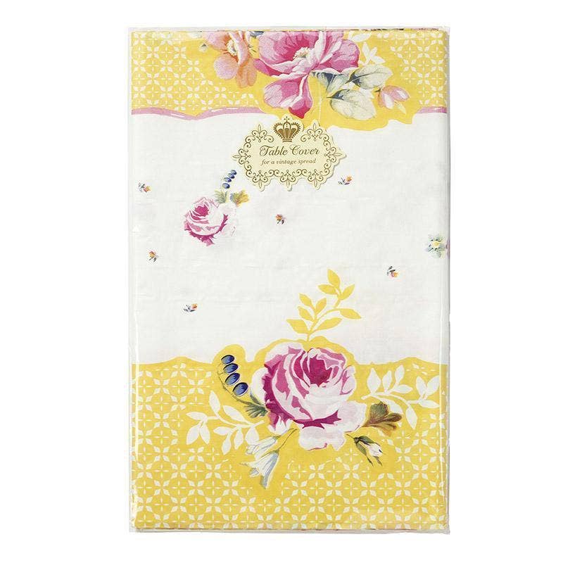 Yellow Floral Table Cover