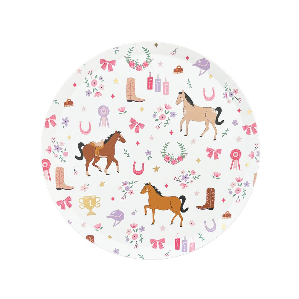 Pony Tales Paper Party Plates 8"