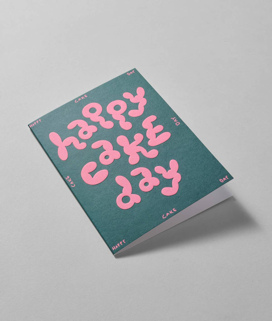 'Happy Cake Day' Embossed Greeting Card