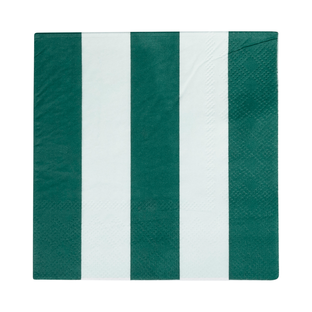 Red & Pink / Green & Mint Striped Cocktail Napkins