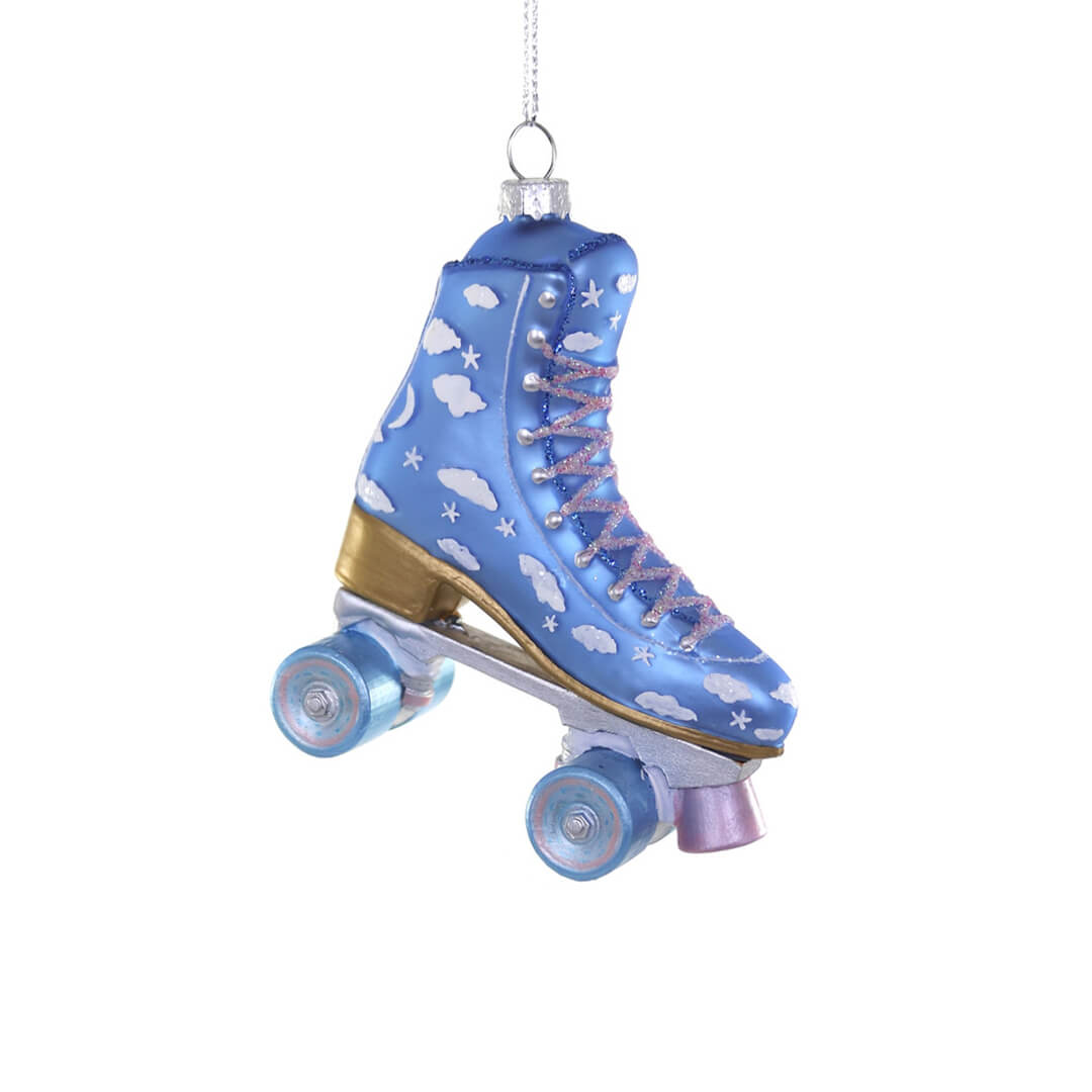 blue-clouds-stars-sky-roller-skate-ornament-cody-foster-christmas-retro