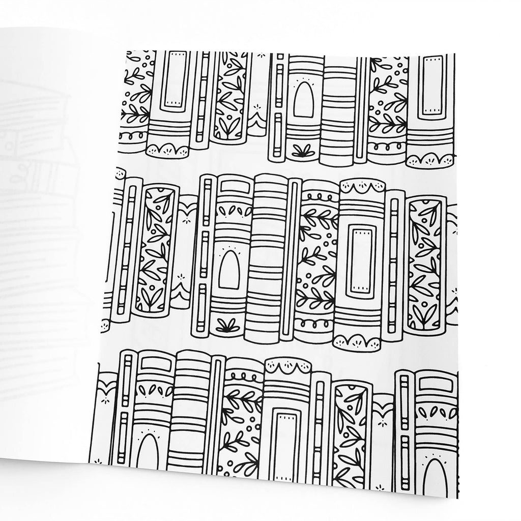 A Coloring Book For Book Lovers