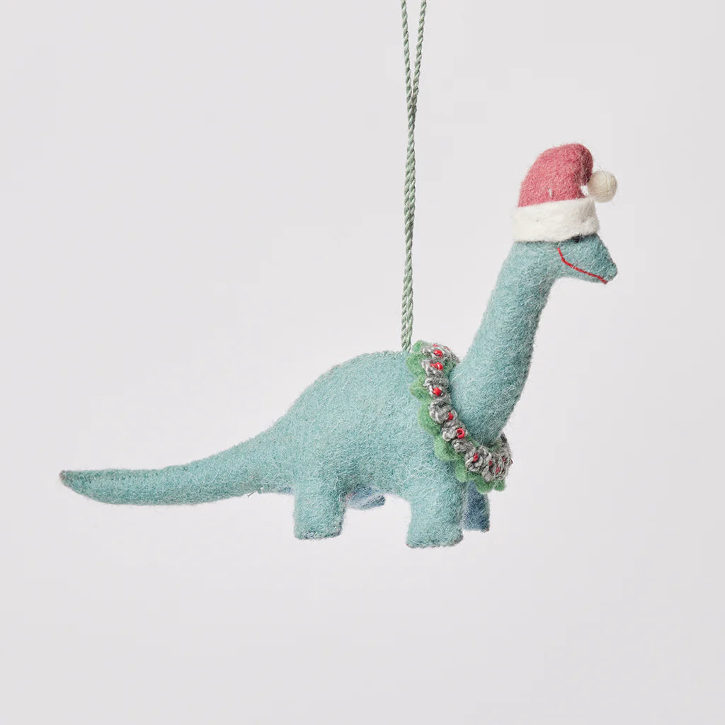 craftspring-merry-bright-santa-brontosaurus-felt-christmas-ornament