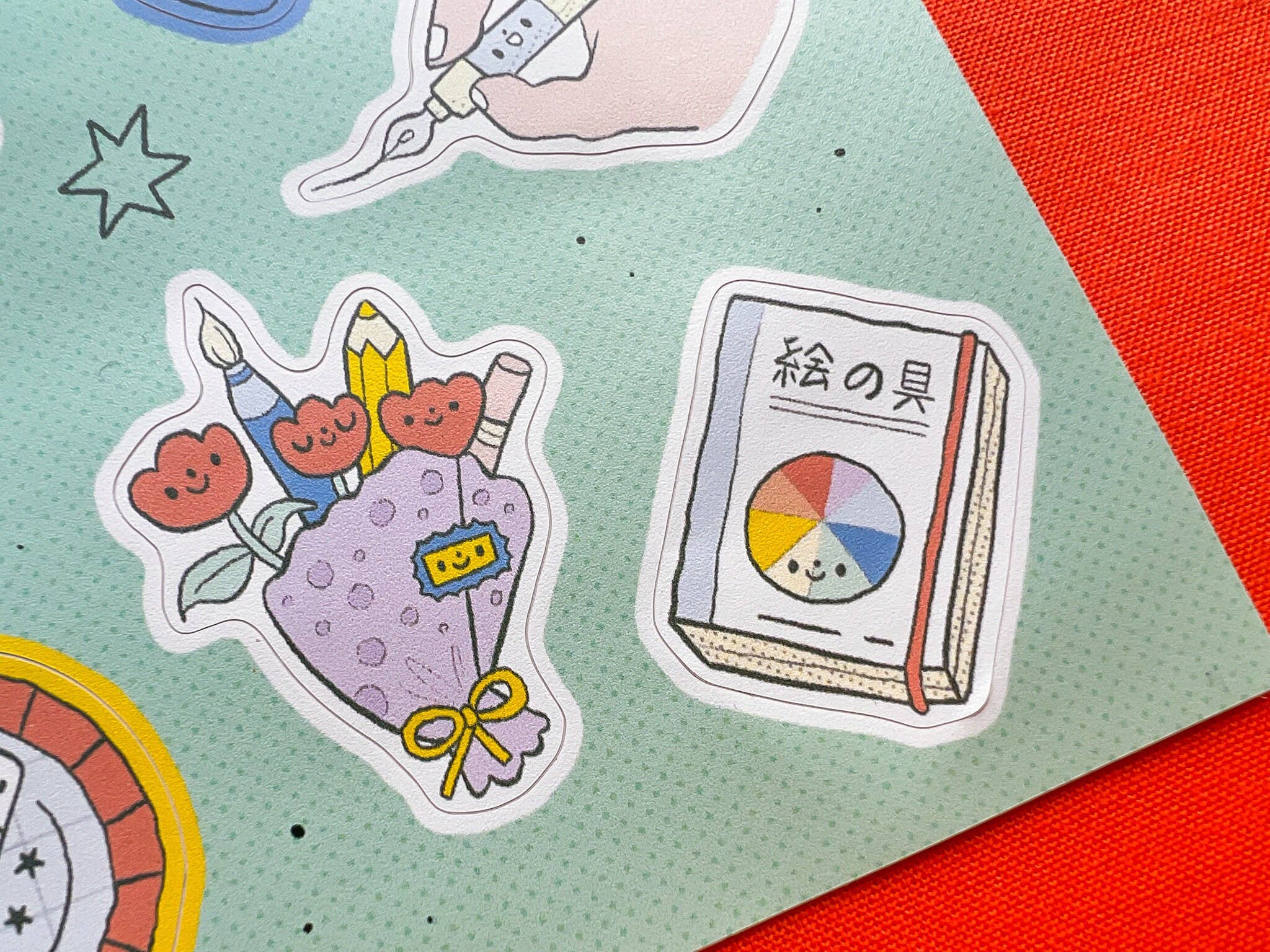 Pastel Artsy Friends Stickers