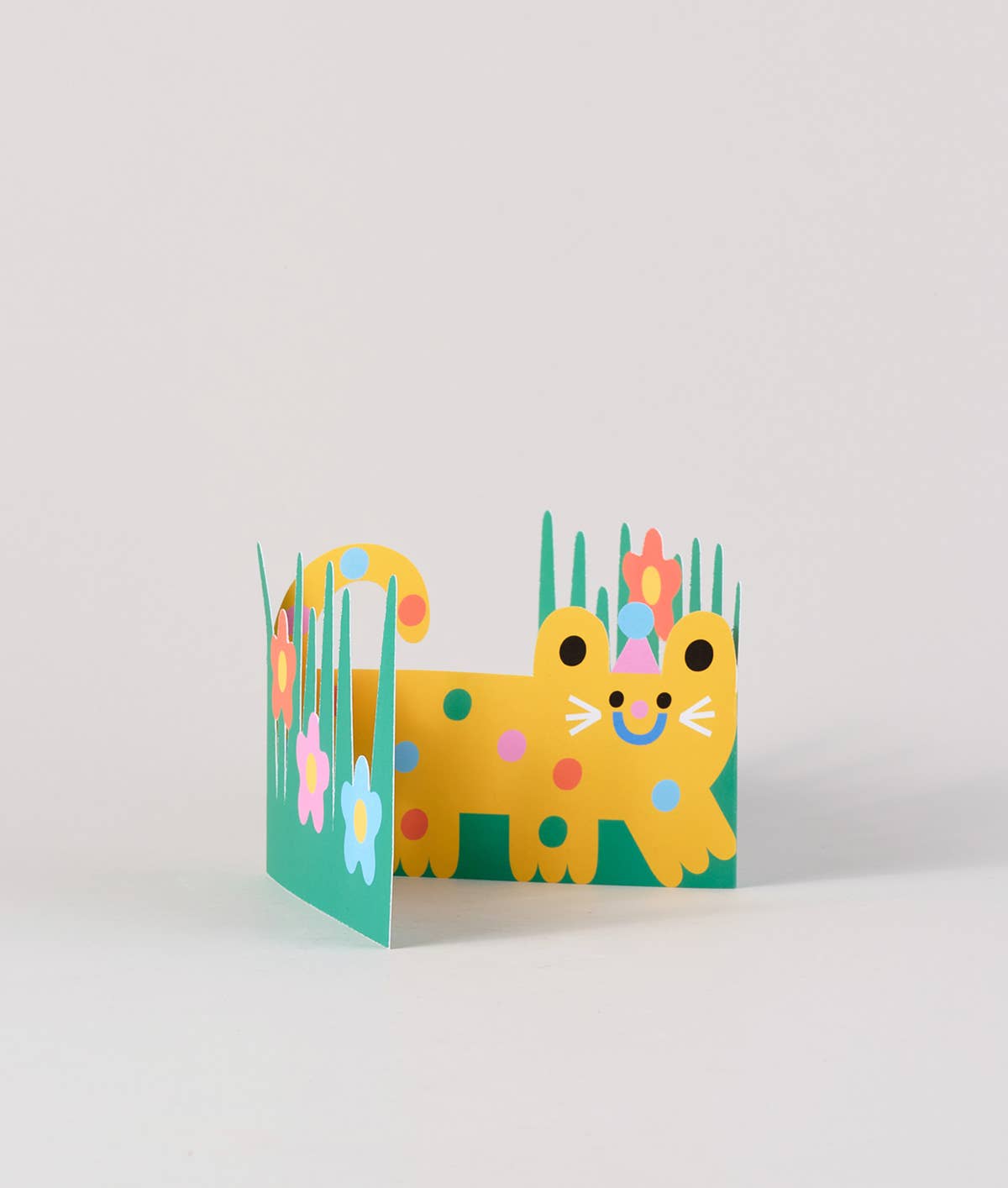 'Cat'  Fold Out Kid's Birthday Card