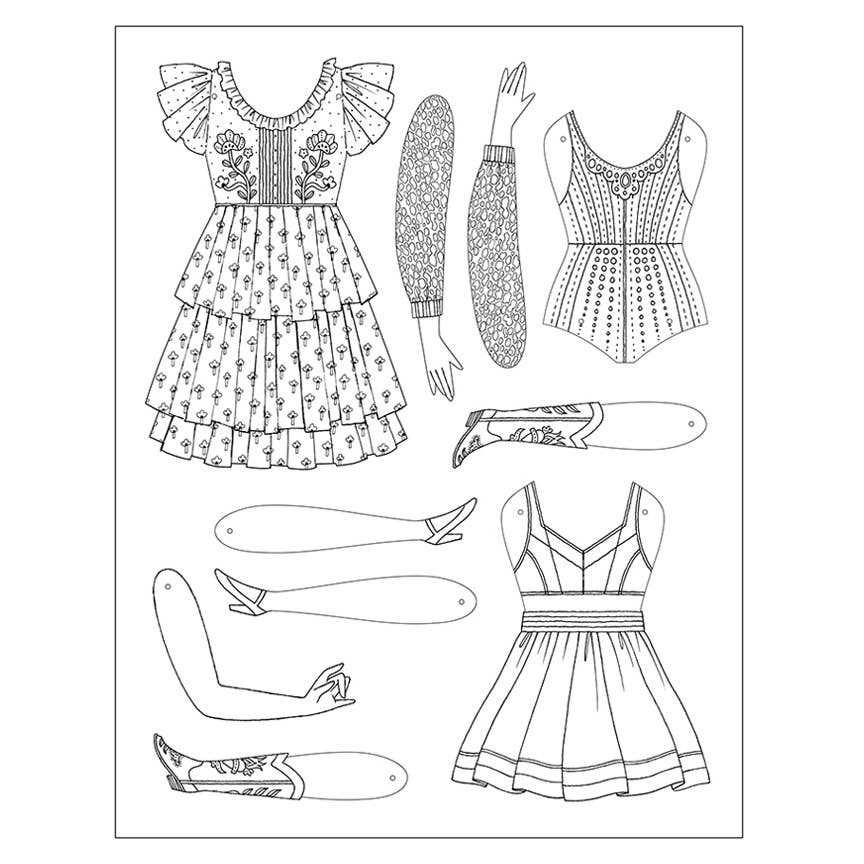 TAYLOR SWIFT Paper Doll Coloring Kit