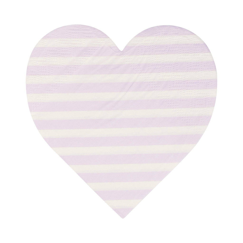 Striped Hearts Pastel Napkins