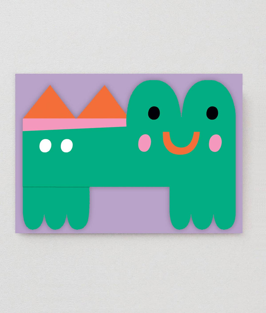 'Croc' Fold Out Kid's Birthday Card