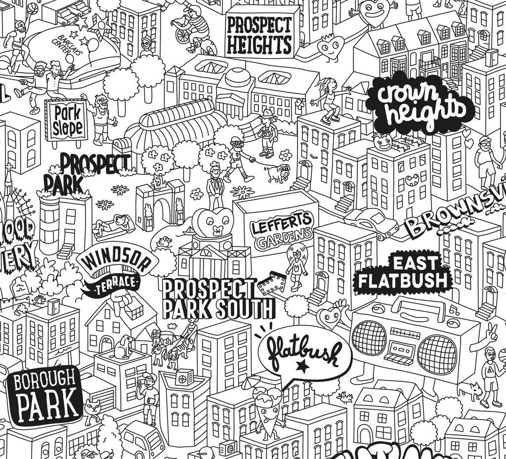 Brooklyn Giant Coloring Poster