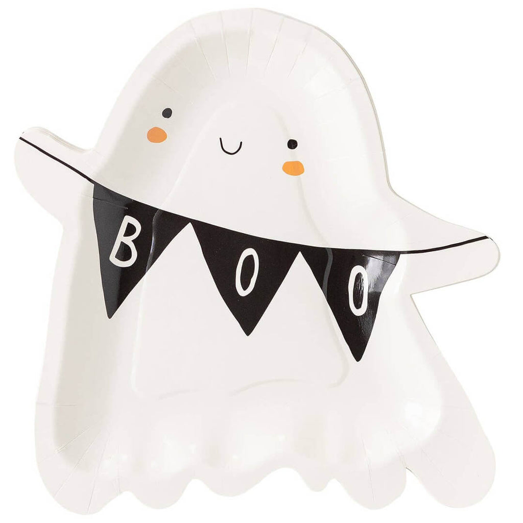 ghost-with-boo-banner-halloween-paper-party-plates