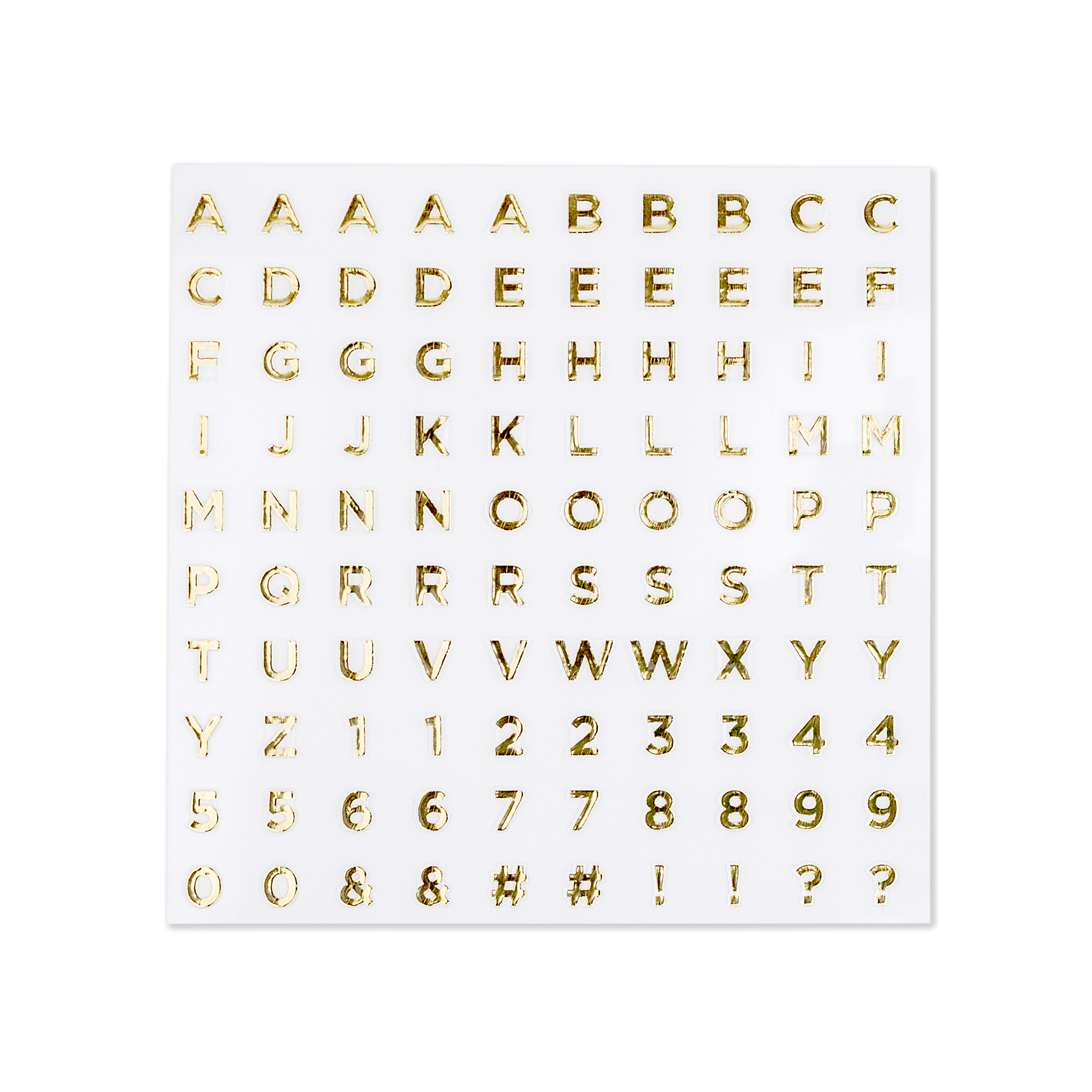 Gold Say Everything Letter Nail Stickers - bubblegum market