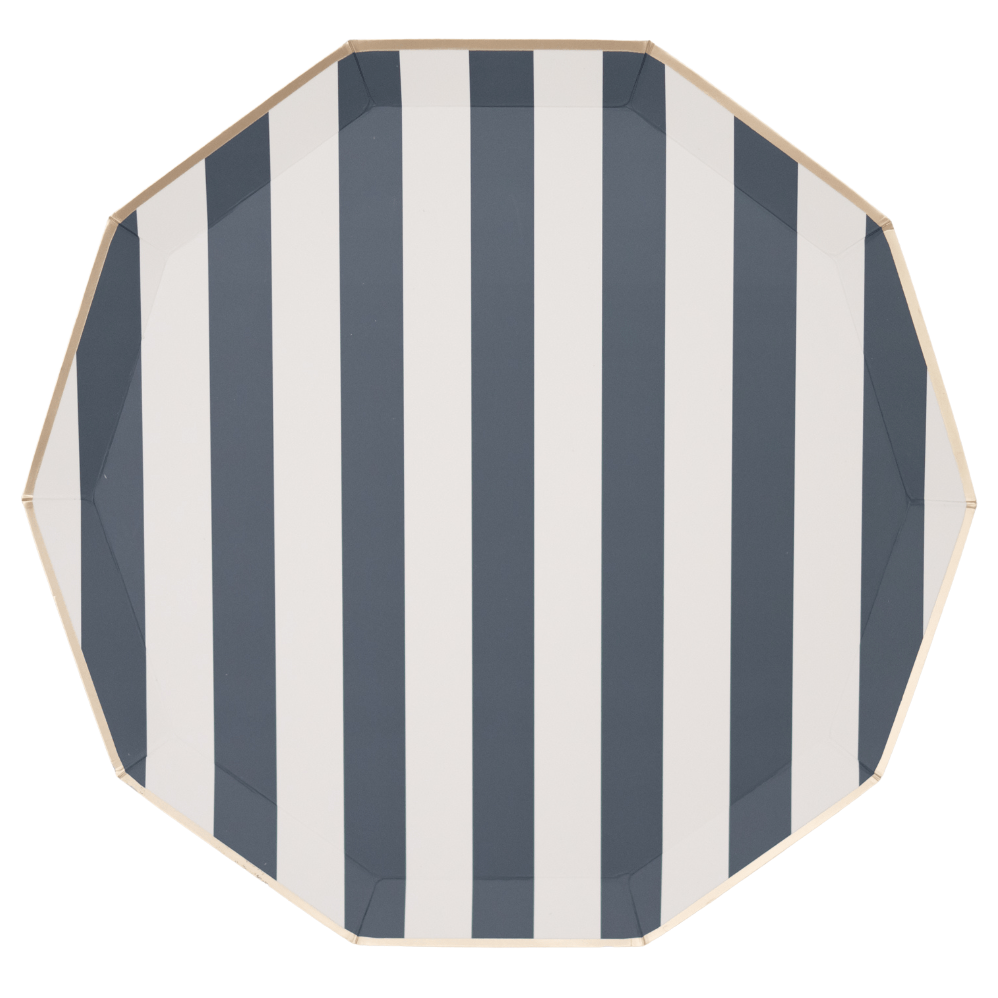 Midnight Blue Cabana Stripe Dinner Plates 10.75" - bubblegum market