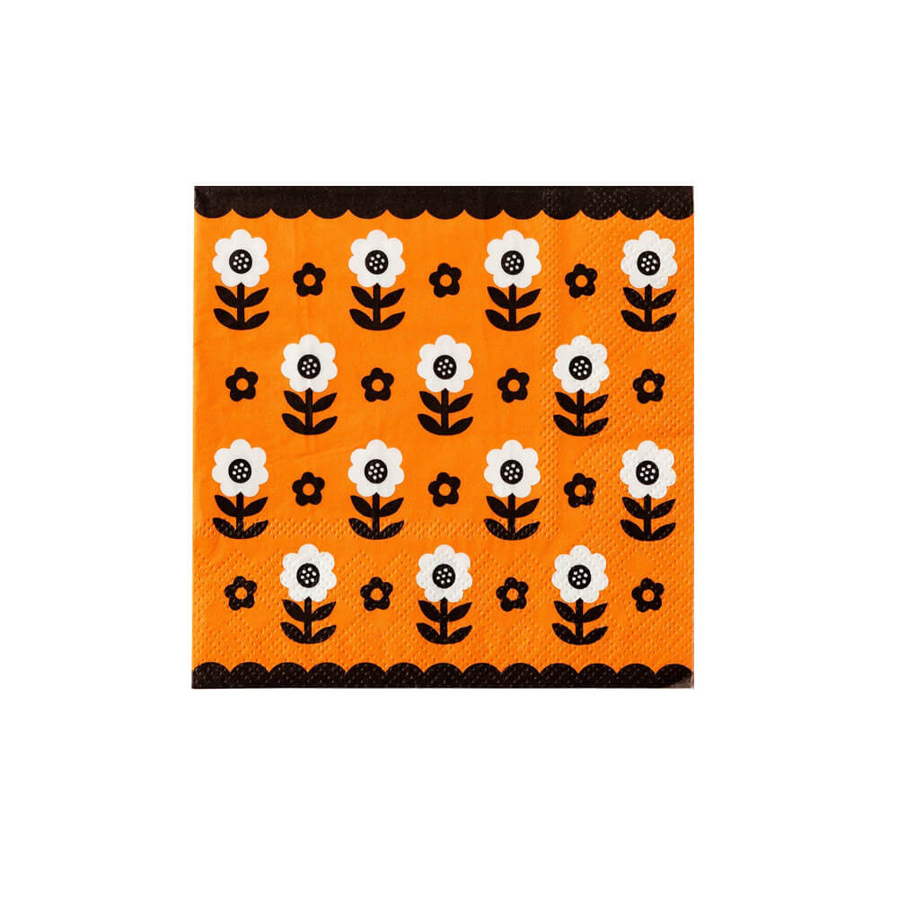 orange-black-floral-folk-halloween-cocktail-napkins