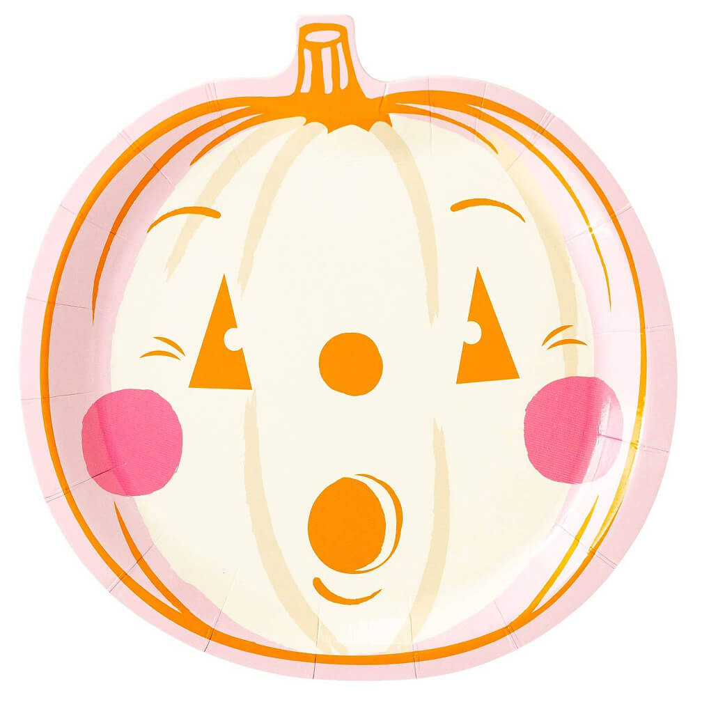 pink-orange-halloween-pumpkin-paper-party-plates