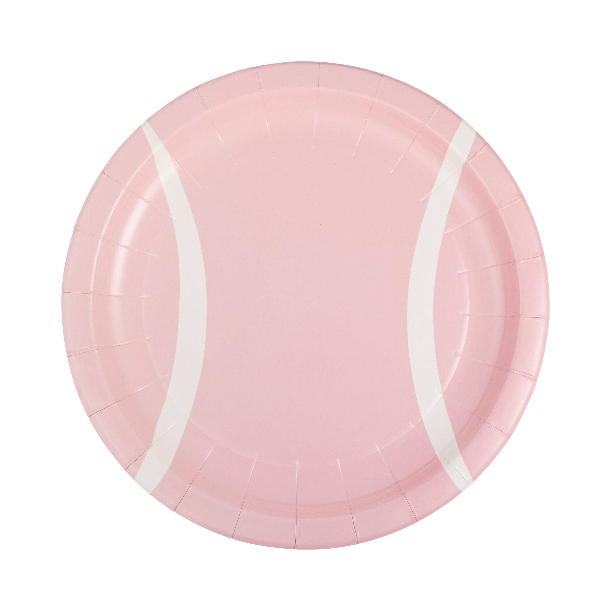 Pink Tennis Ball Plates 8" - bubblegum market