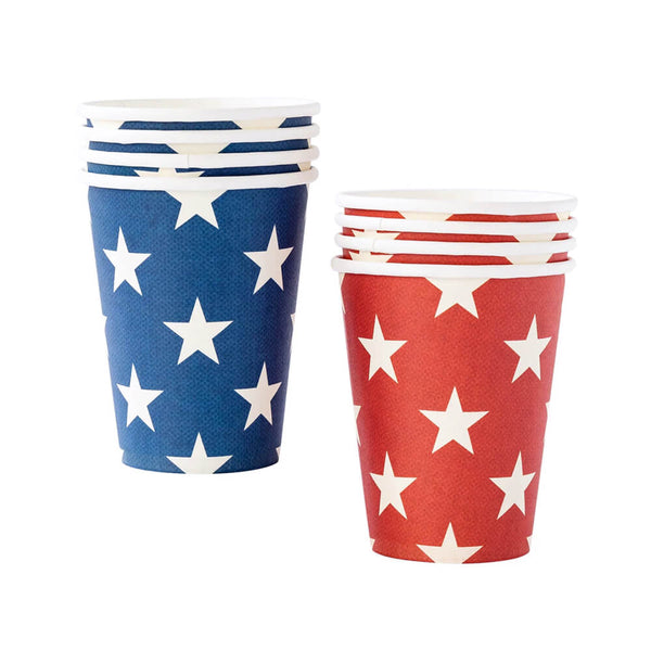 Whimsy Santa Scattered Candy Cane Paper Party Cups (Set of 8)