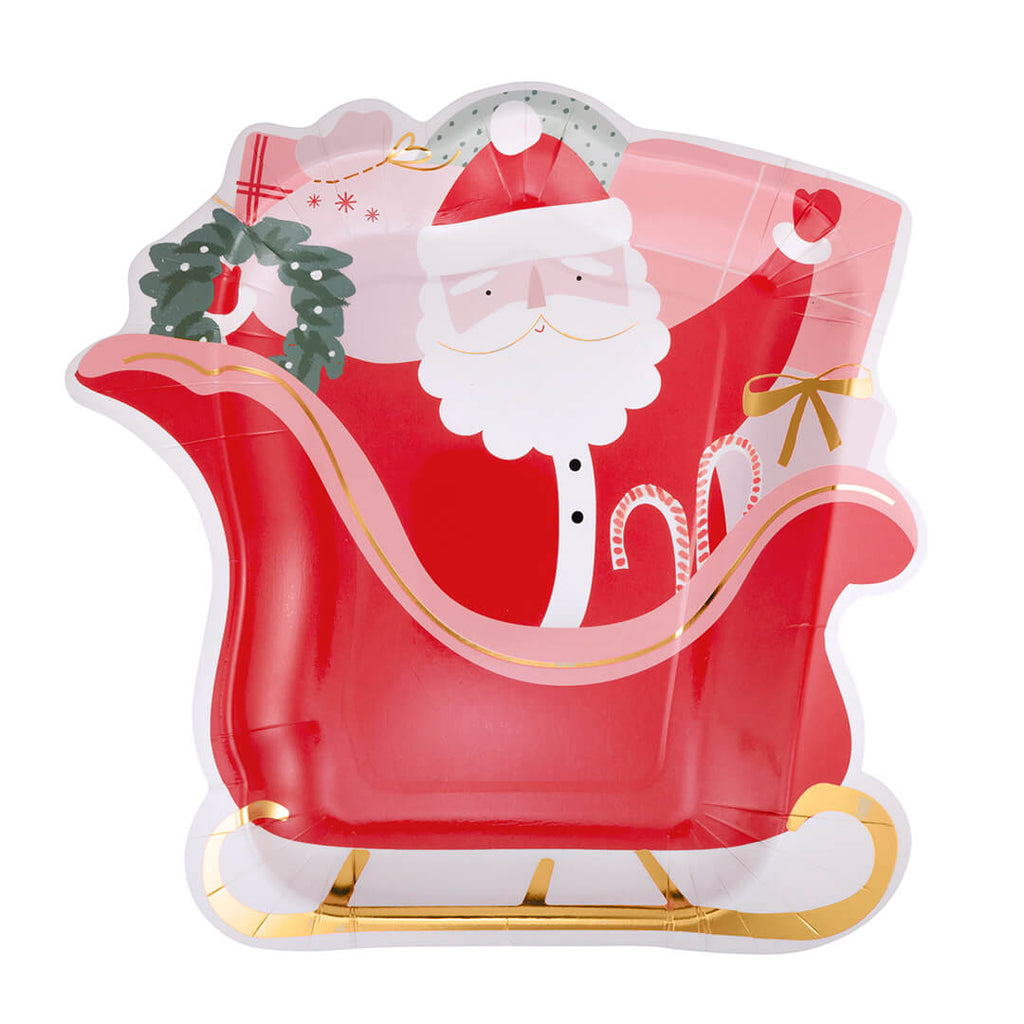 santas-sleigh-shaped-paper-plates