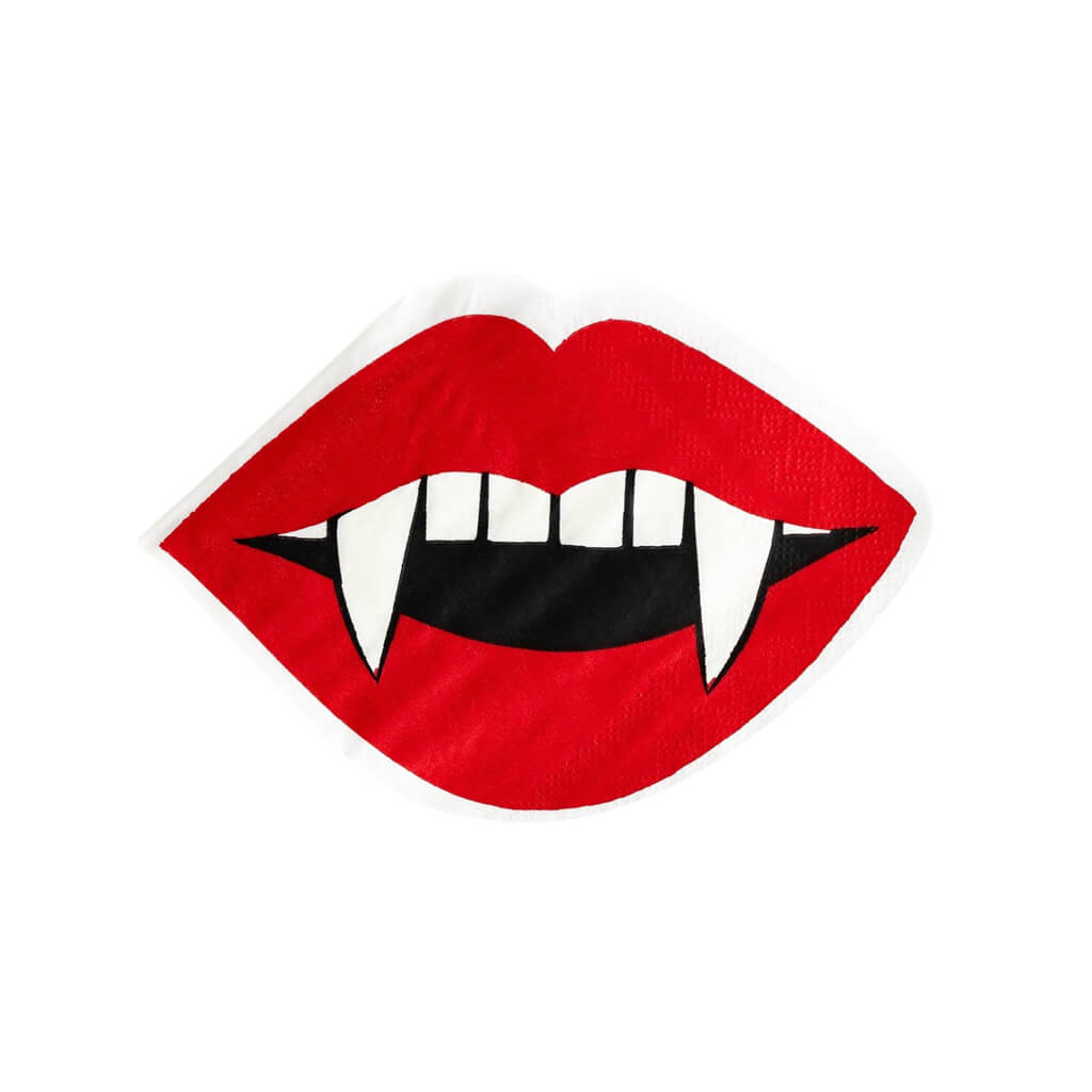 Shaped Vampire Lips Paper Dinner Napkins