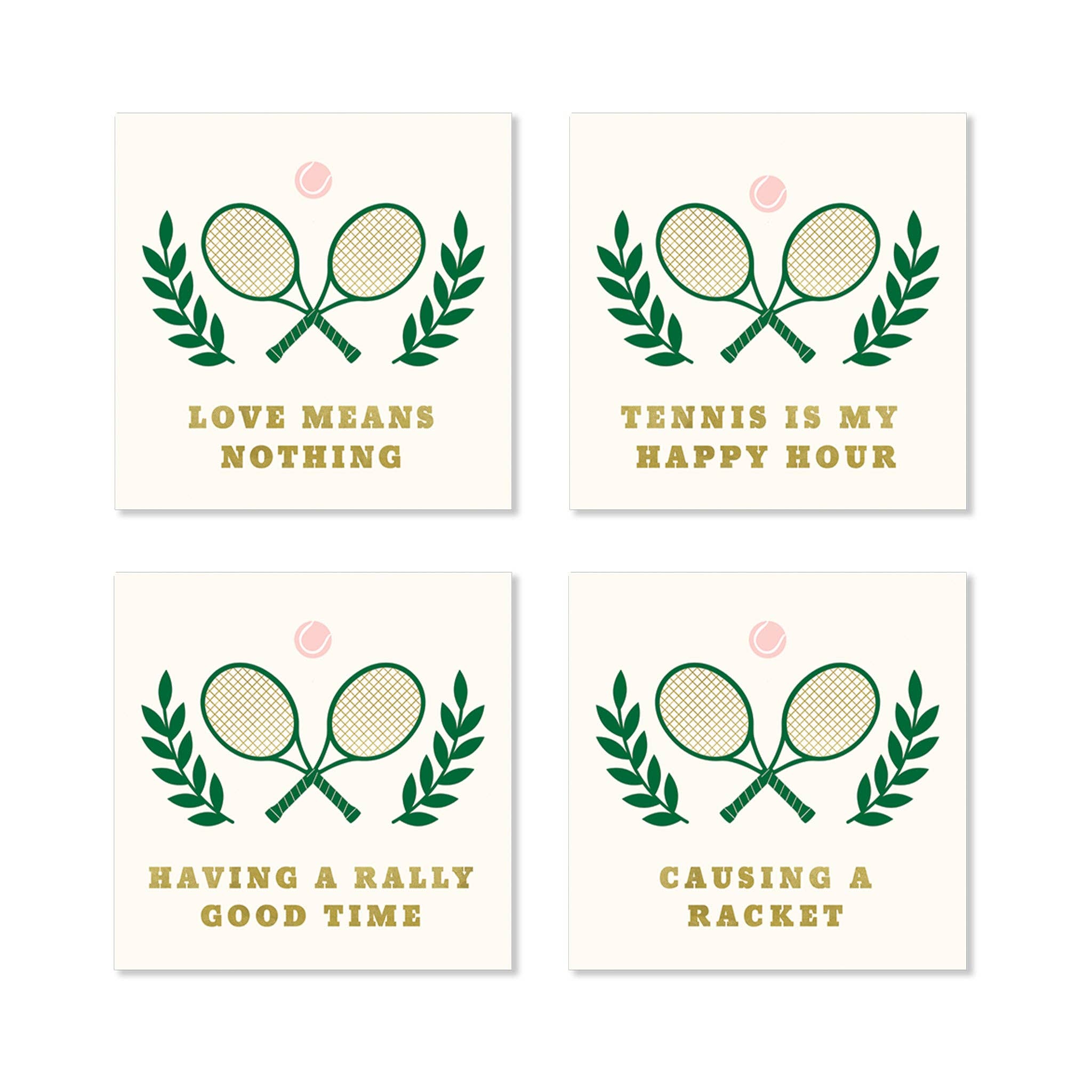 Tennis Sayings Napkin Set - bubblegum market