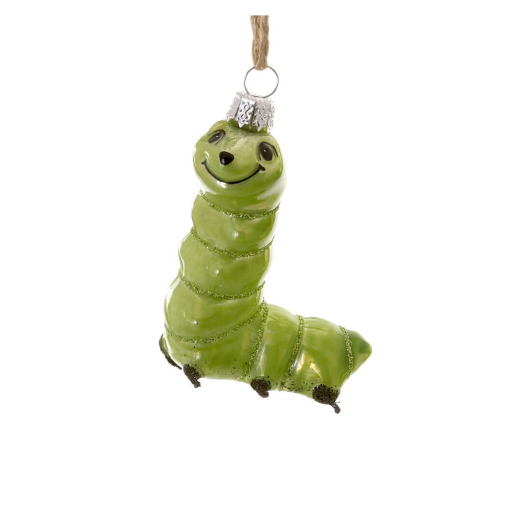 wee-worm-green-caterpiller-ornament-cody-foster-christmas-retro-vintage