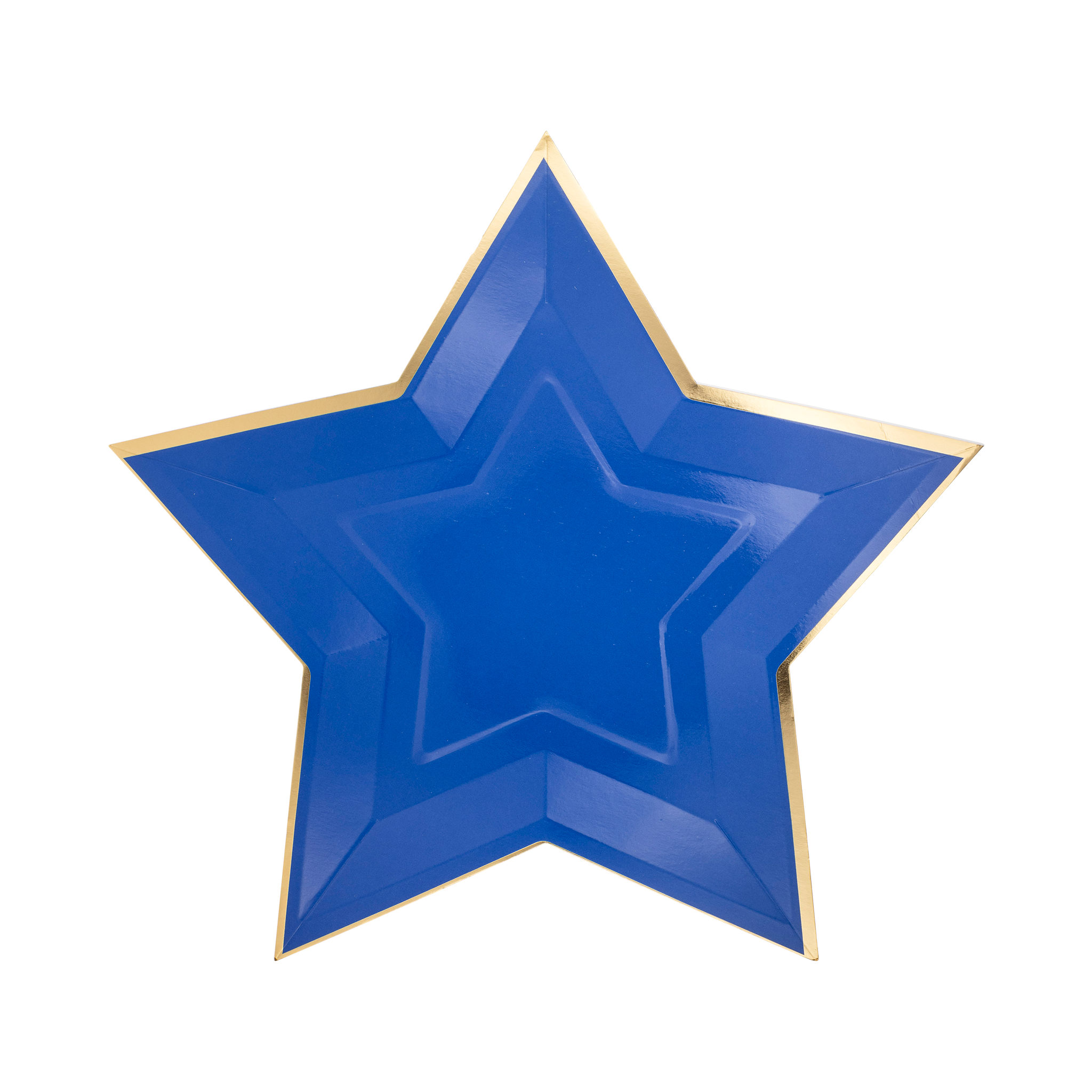 Blue Star-Shaped Paper Plates 11"