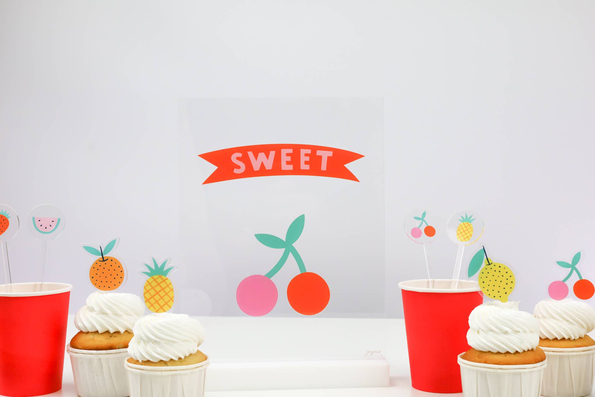 SWEET CHERRY Acrylic Table Sign