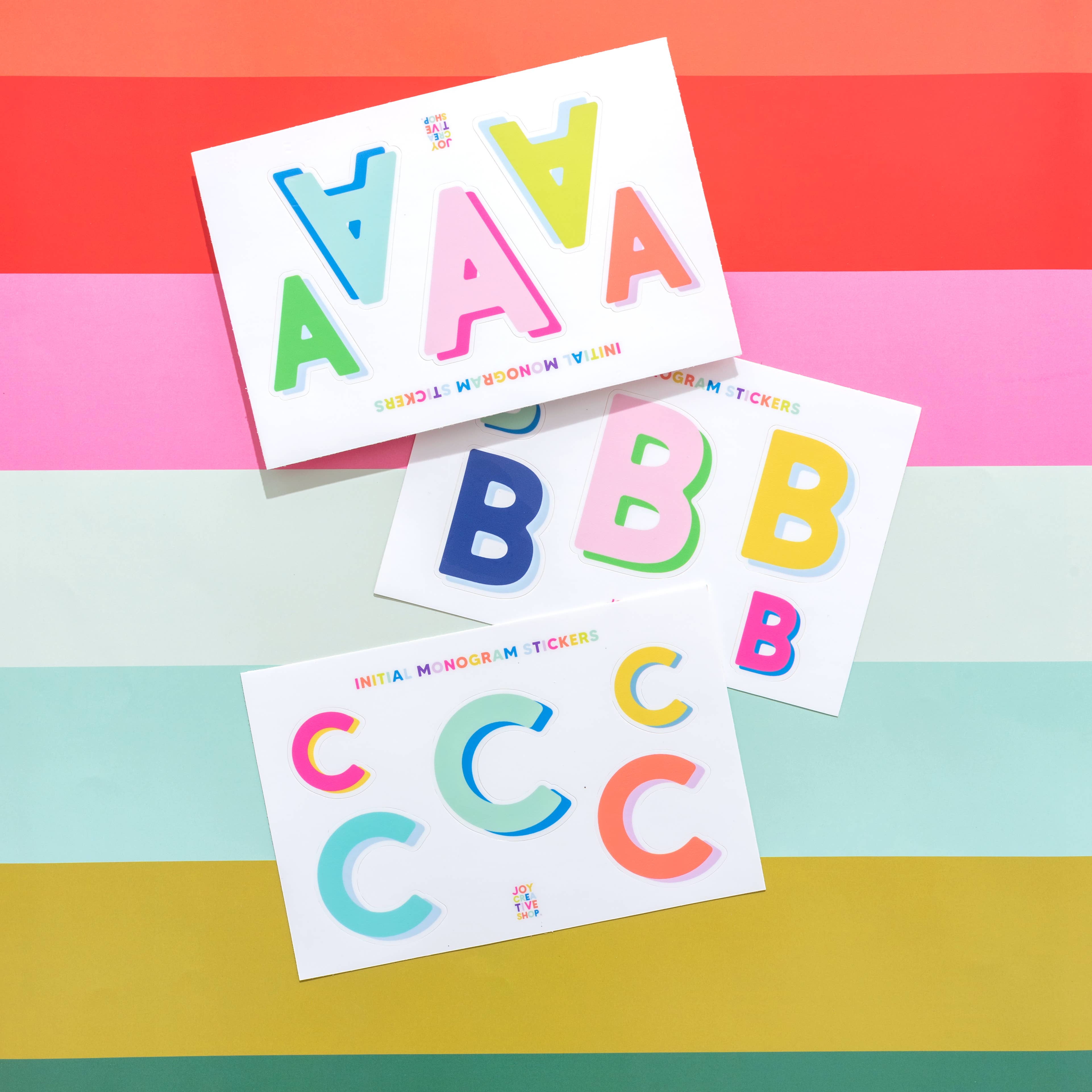 Individual Letter Sticker Sheets