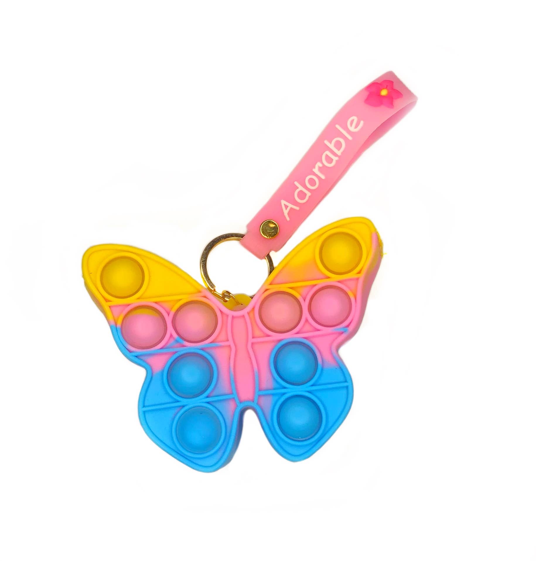 Fidget Pop Butterfly Wallet Keychain