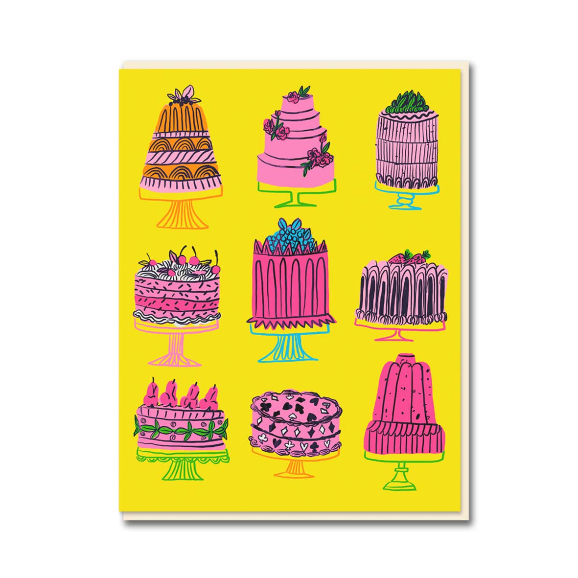 Birthday Cake Blank Greeting Card