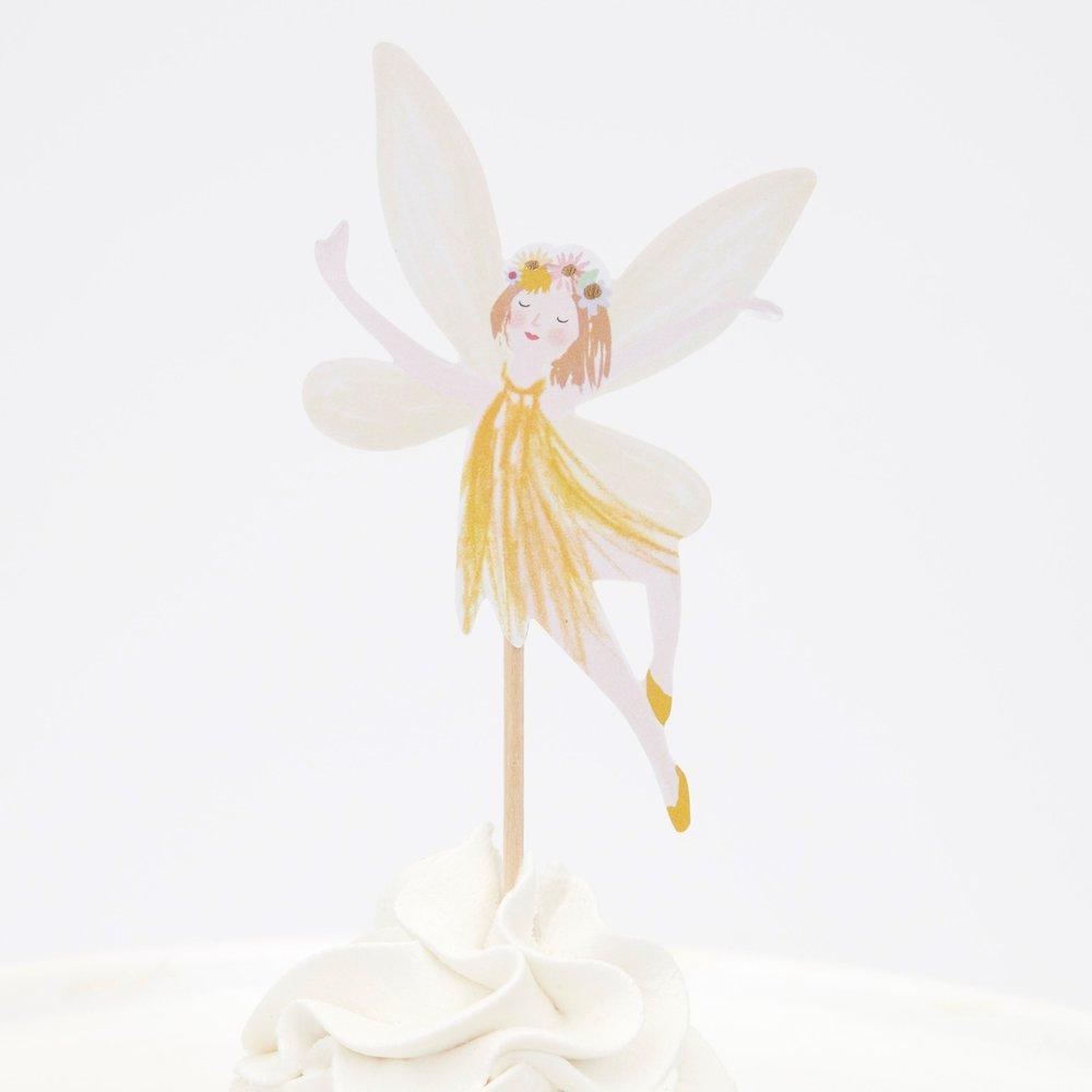 Meri-Meri-Party-Fairy-Cupcake-Topper-Brunette-With-Yellow-Dress