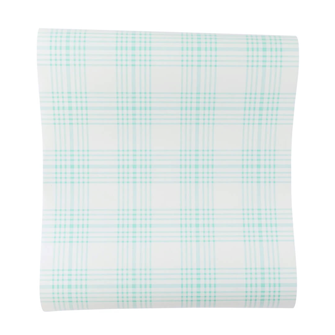 aqua-blue-plaid-paper-table-runner-easter-spring