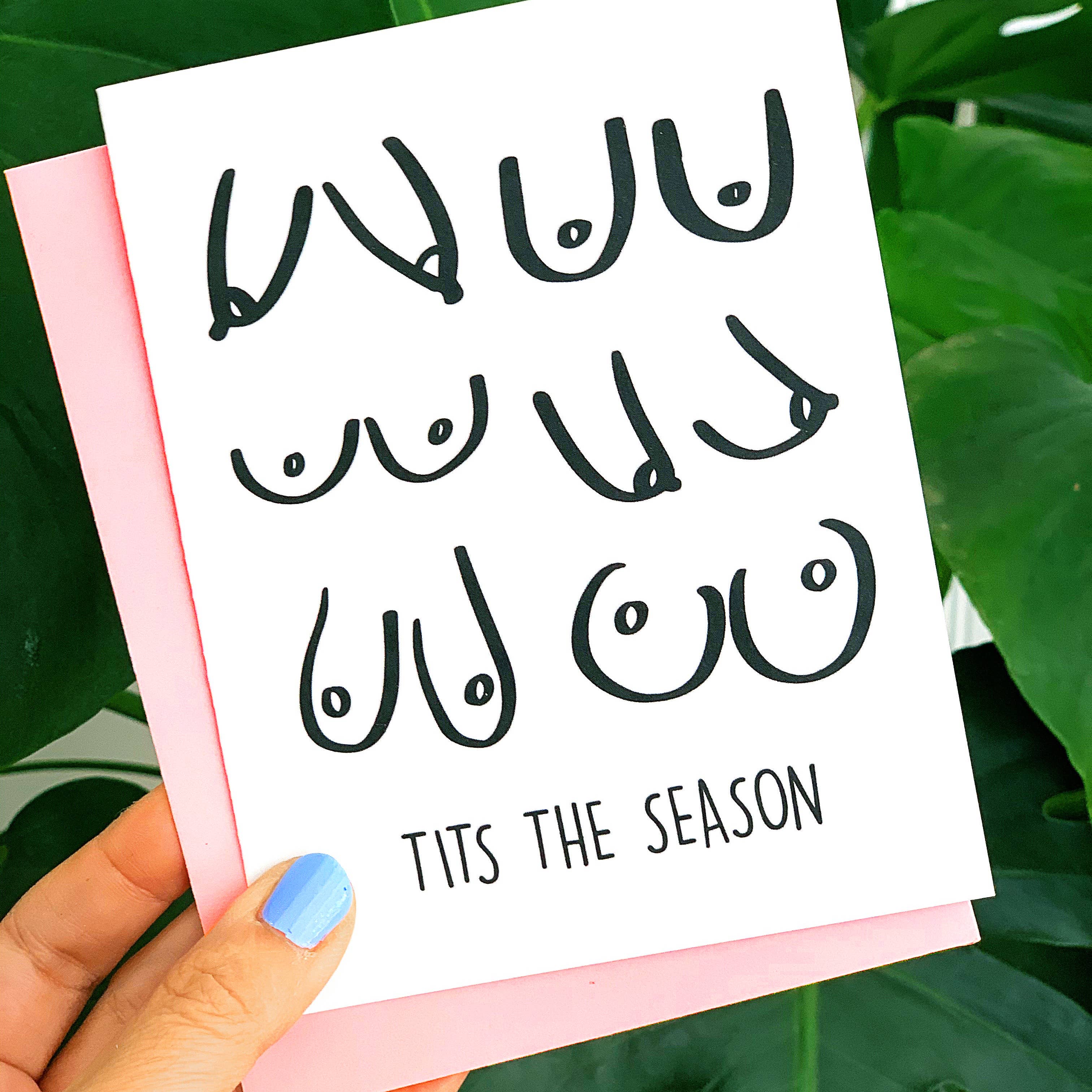 Tits the Season Holiday Greeting Card