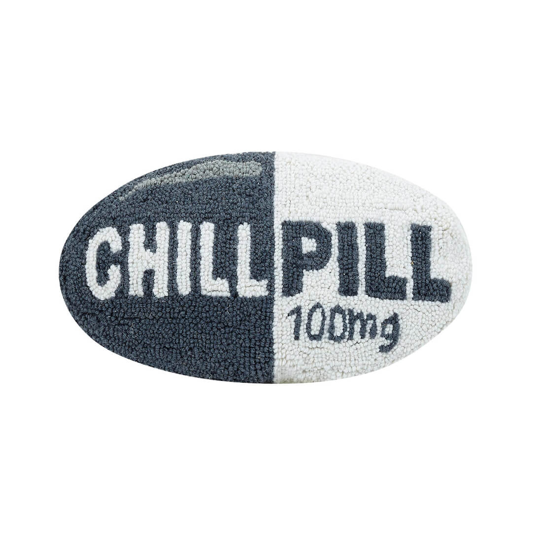 Chill Pill Dark Grey Hook Pillow - bubblegum market