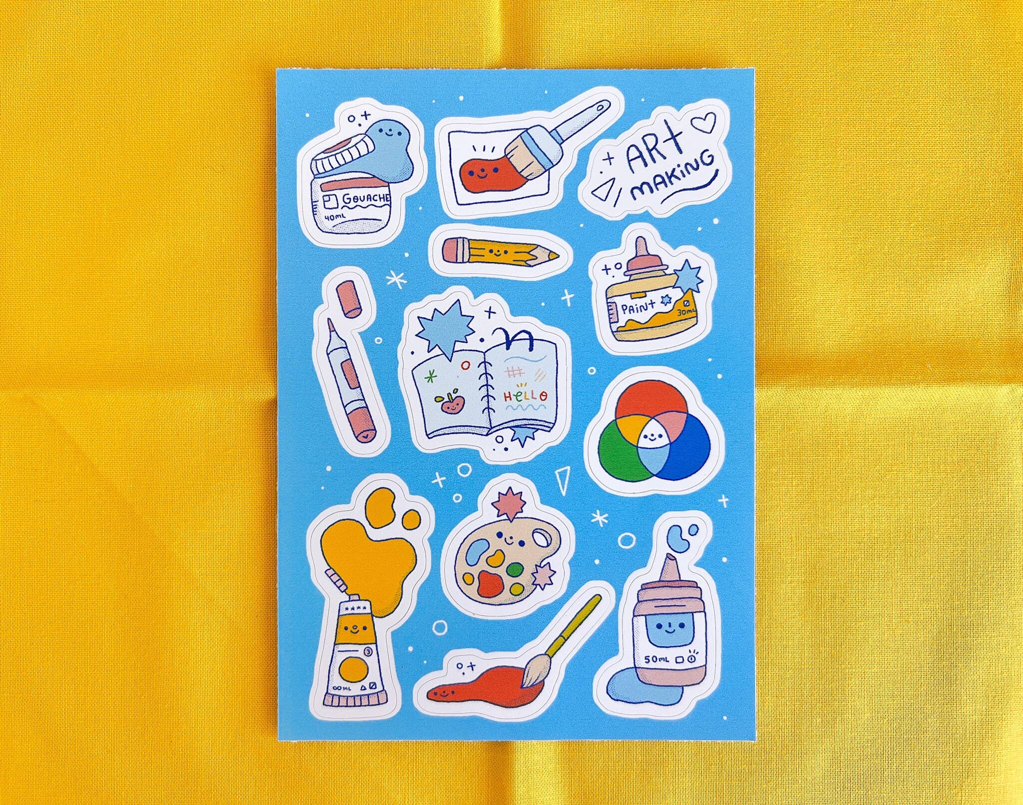 Colorful Artsy Friends Stickers