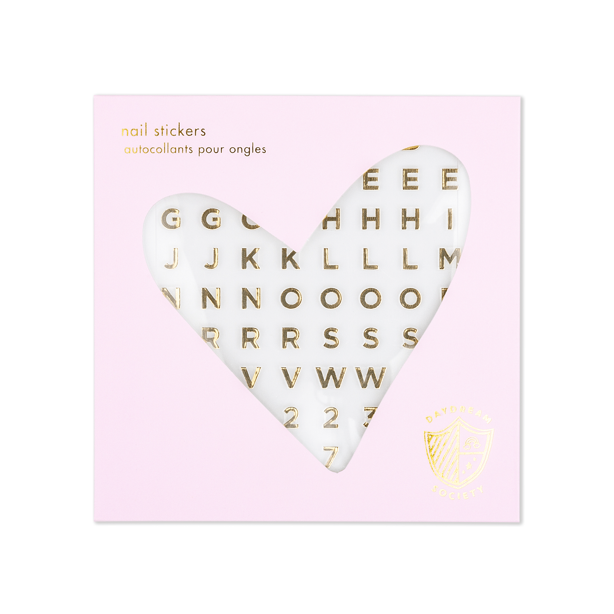 Gold Say Everything Letter Nail Stickers - bubblegum market