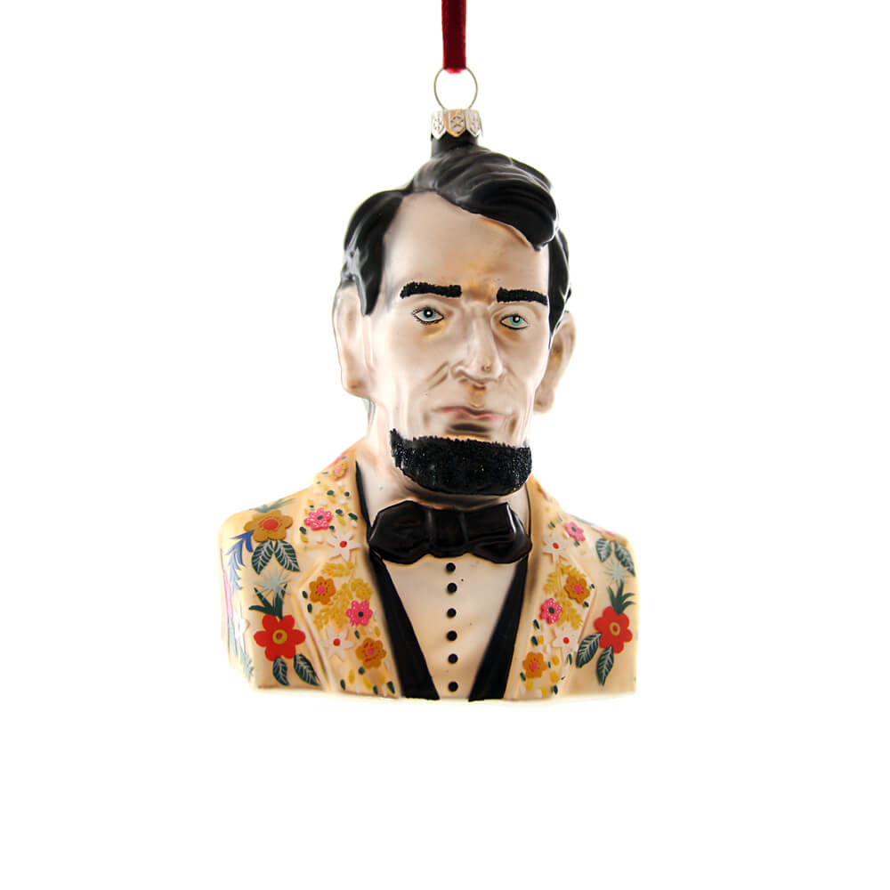 Hipster Abraham Lincoln Ornament 4.75"