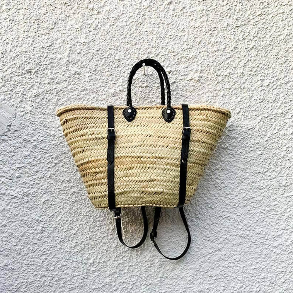straw leather bag  Marrakesh artisan