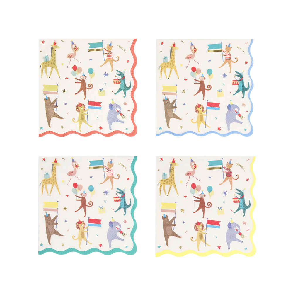 Meri Meri Party Animal Parade Large Napkins