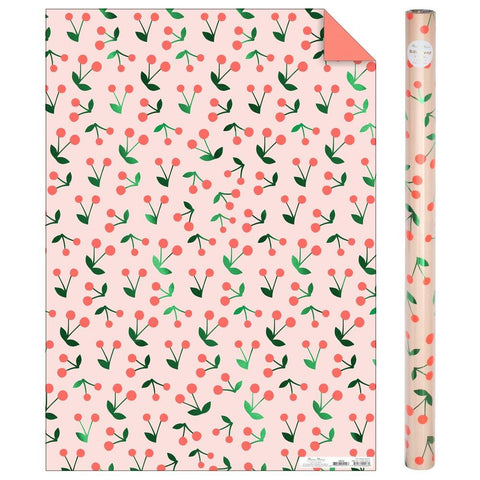 Gift Wrap Roll Cherry Sprig