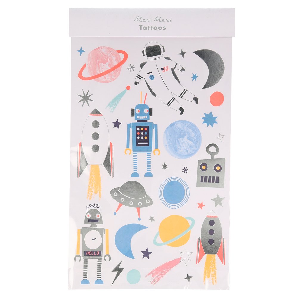 Meri Meri Party Space Tattoo Sheets