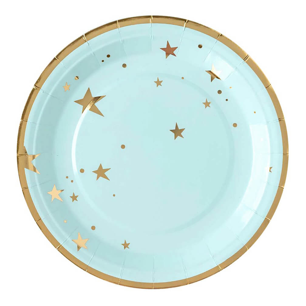 Pastel Blue 9 Inch Paper Plates - Party Warehouse